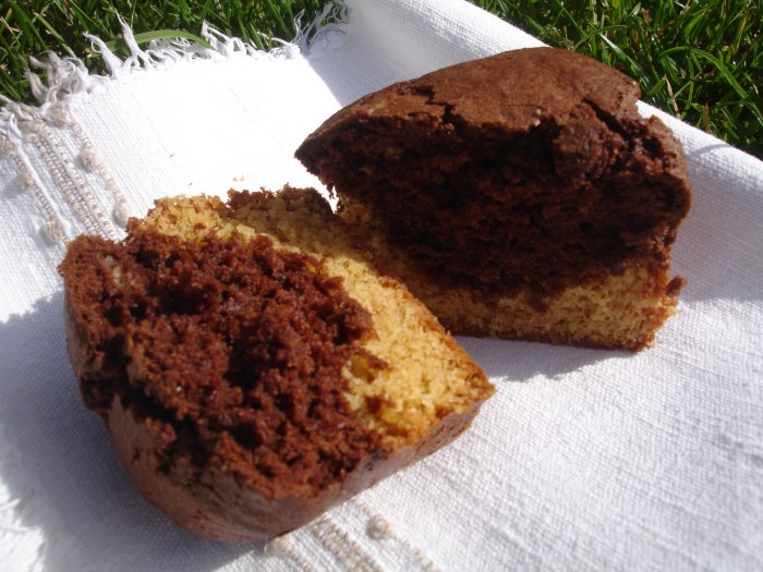 Muffin marbré chocolat-halva