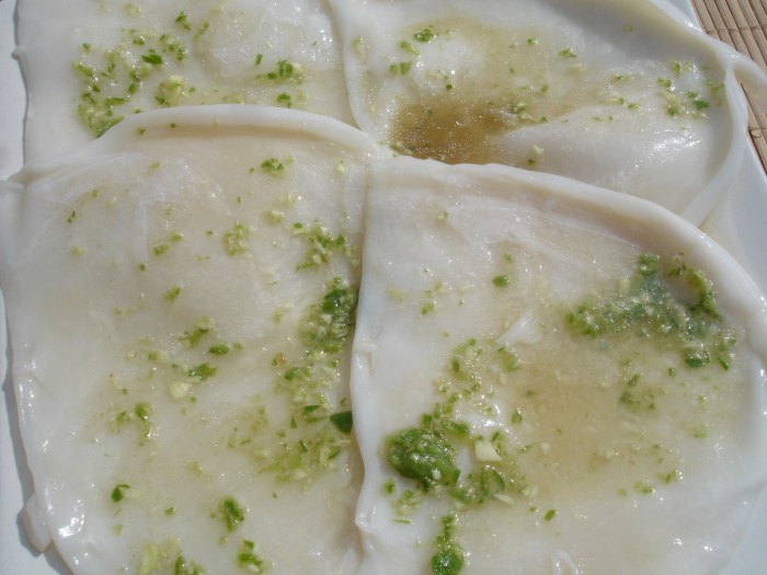 Calmars grillés à la mode Thaïe