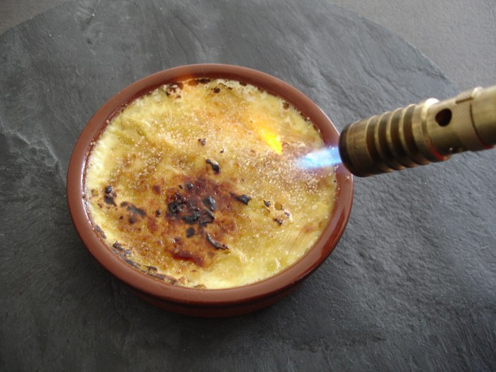 Crème brûlée aux poireaux
