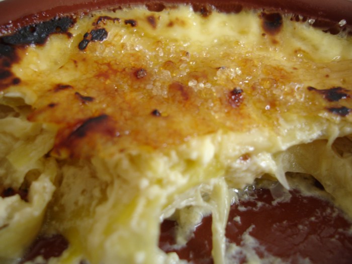 Crème brûlée aux poireaux