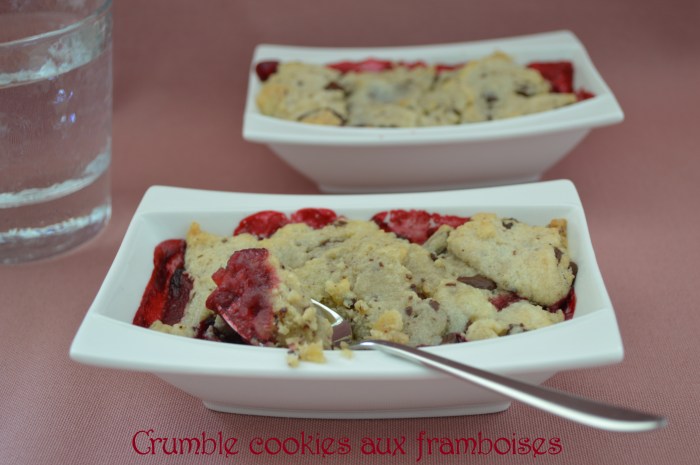 Crumble cookies aux framboises2