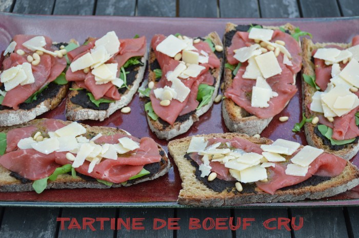 Tartine de boeuf cru