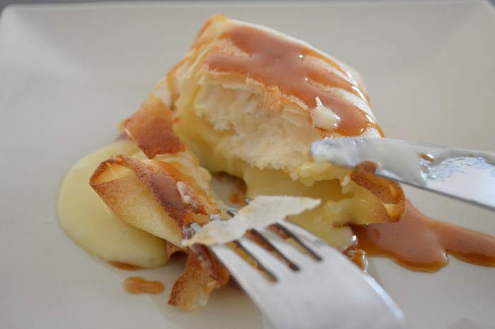 Feuilleté de camembert sauce caramel au beurre salé