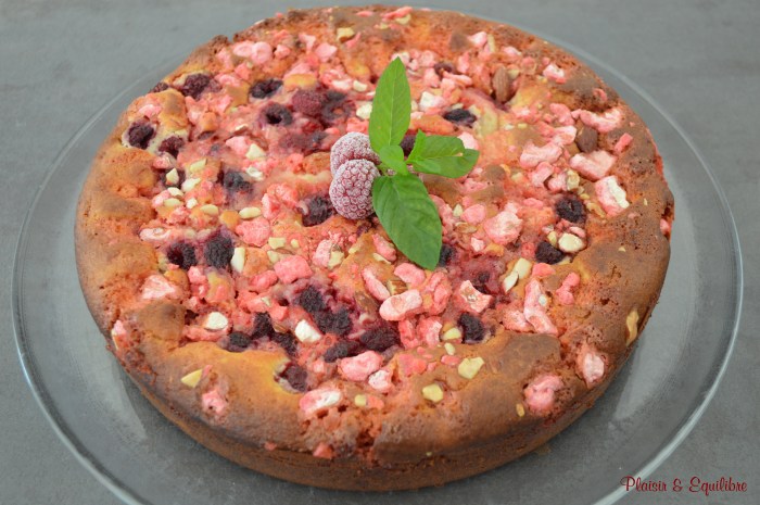 Gâteau lyonnais framboises & pralines roses