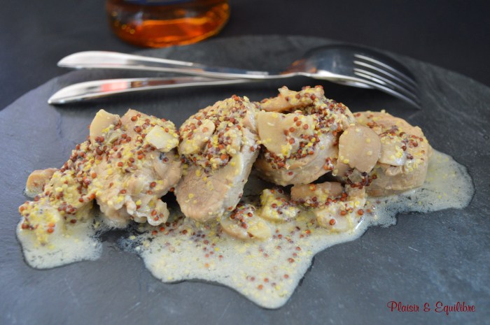 Filet mignon whisky et moutarde à l'ancienne