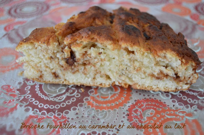 Brioche tourbillon au carambar et au chocolat au lait
