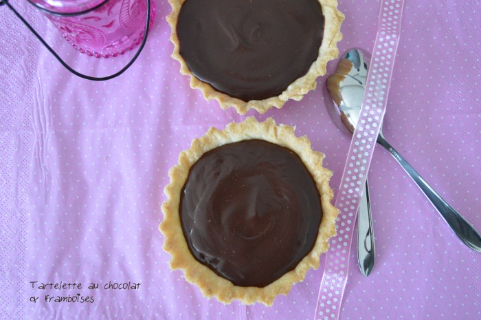 Tartelette au chocolat & aux framboises