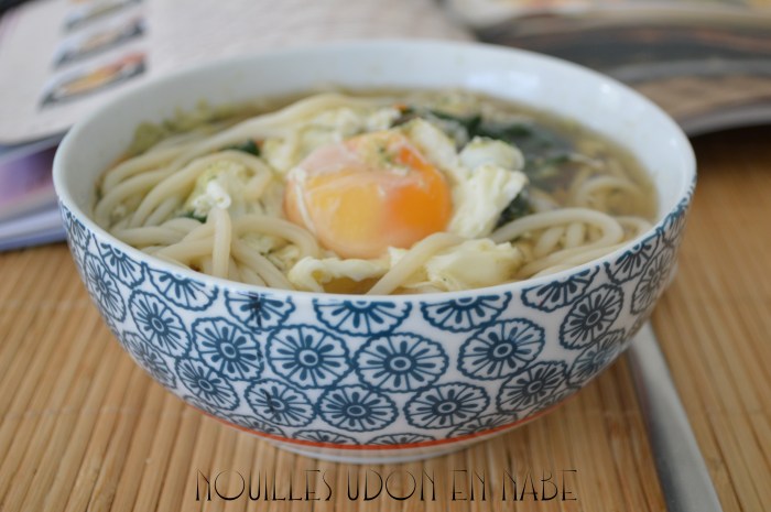 Nouilles udon en nabe
