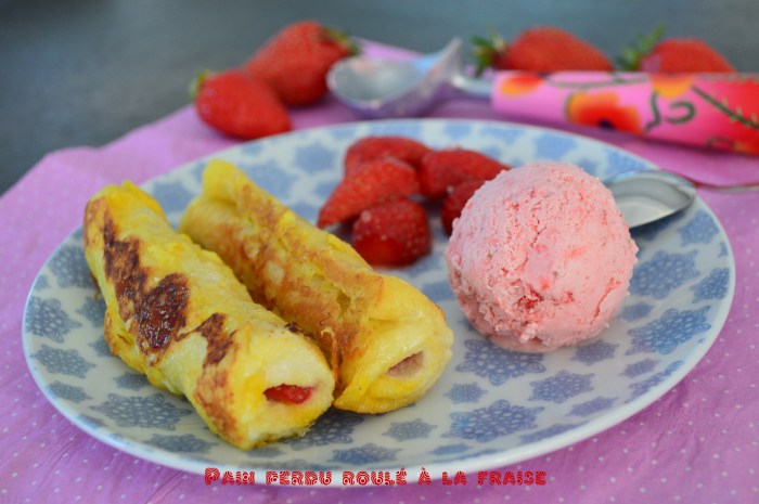 Pain perdu roulé à la fraise