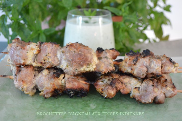Brochettes d'agneau aux épices indiennes