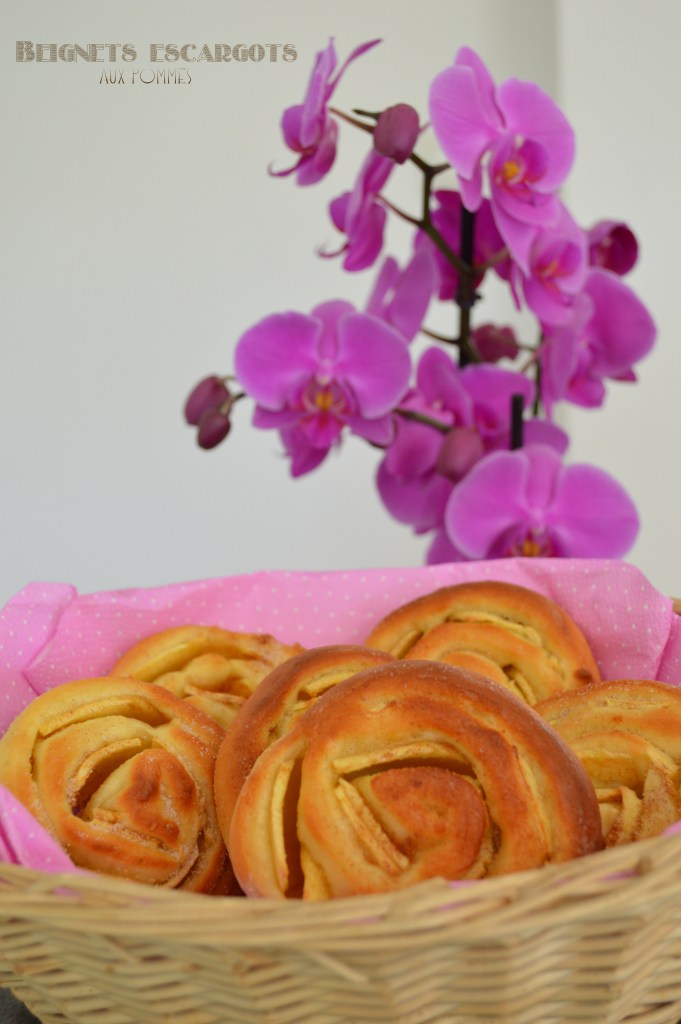 Beignets escargots aux pommes cuits au four