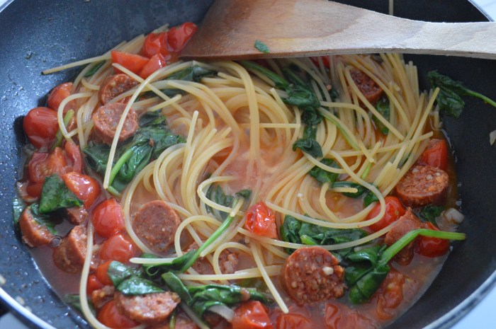 One pot pasta au chorizo