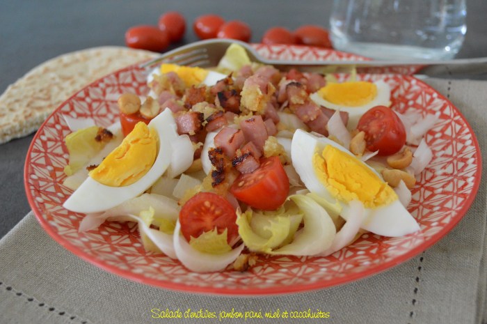 Salade_d_endives_jambon_pane_miel_et_cacahuetes