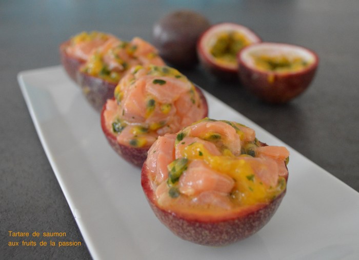 Tartare de saumon aux fruits de la passion