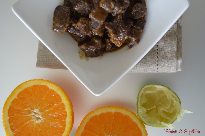 Joue de boeuf à l'orange et aux épices