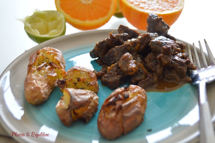 Joue de boeuf à l'orange et aux épices
