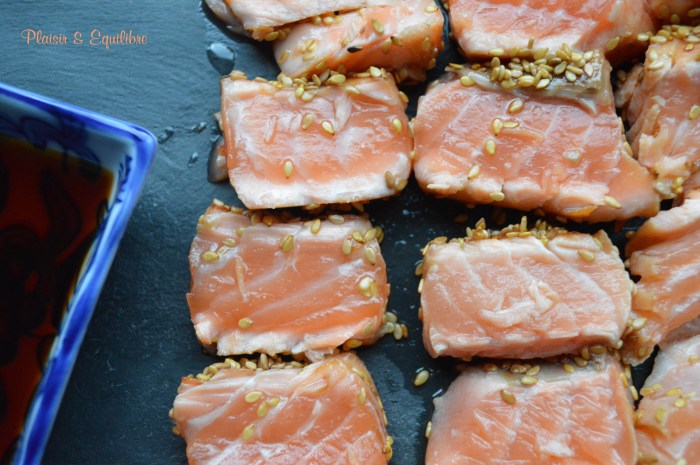 Tataki de saumon au sésame
