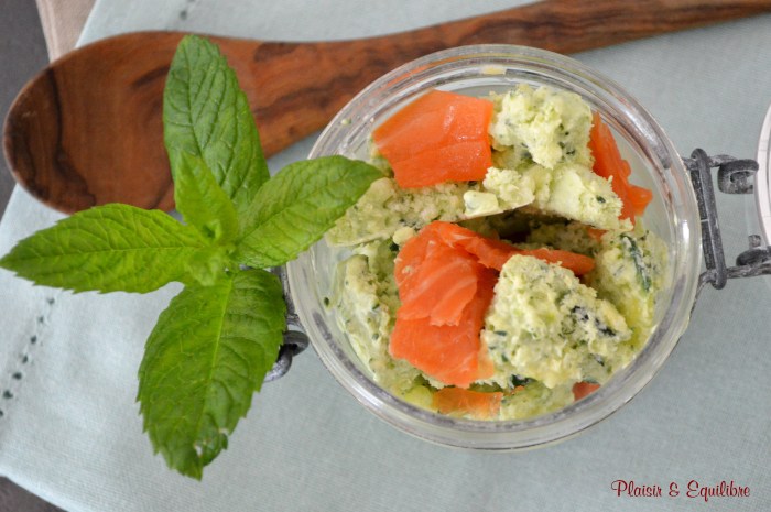 Granité de courgette et truite fumée