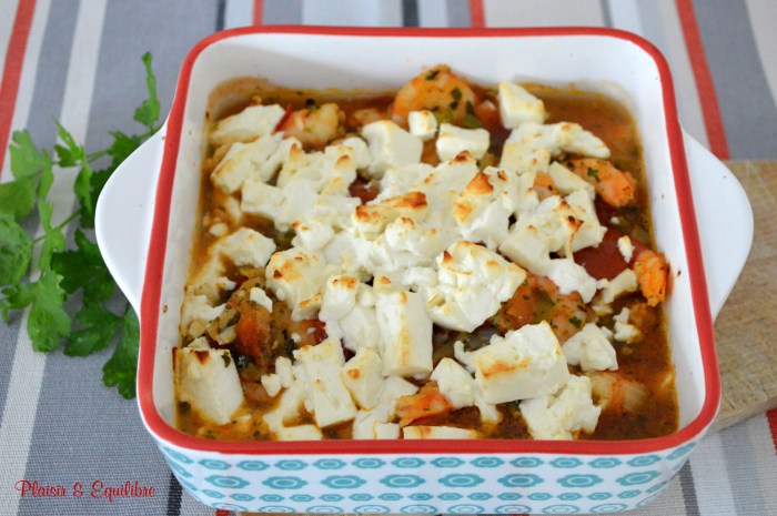 Saganaki de crevettes