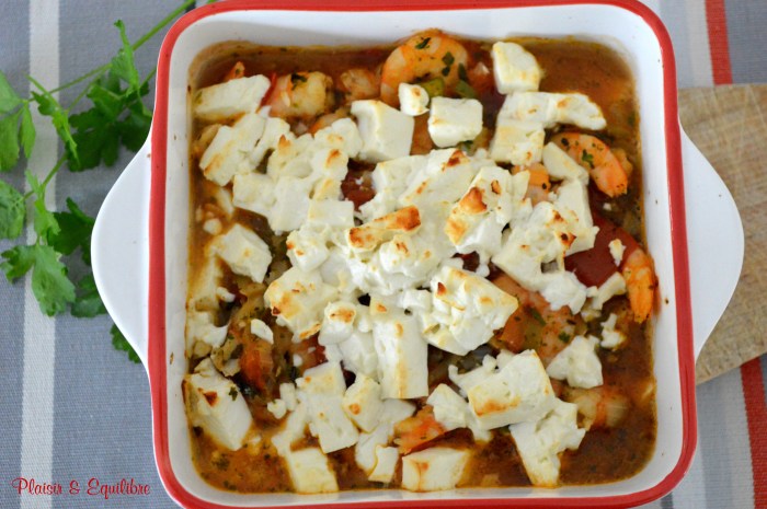 Saganaki de crevettes