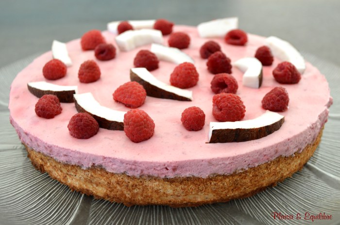 Entremet framboise coco
