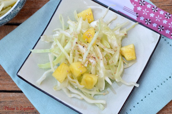 Salade de chou blanc à l'ananas