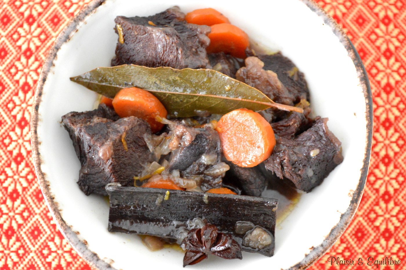 Daube de bœuf au vin rouge et aux épices | Plaisir et Equilibre