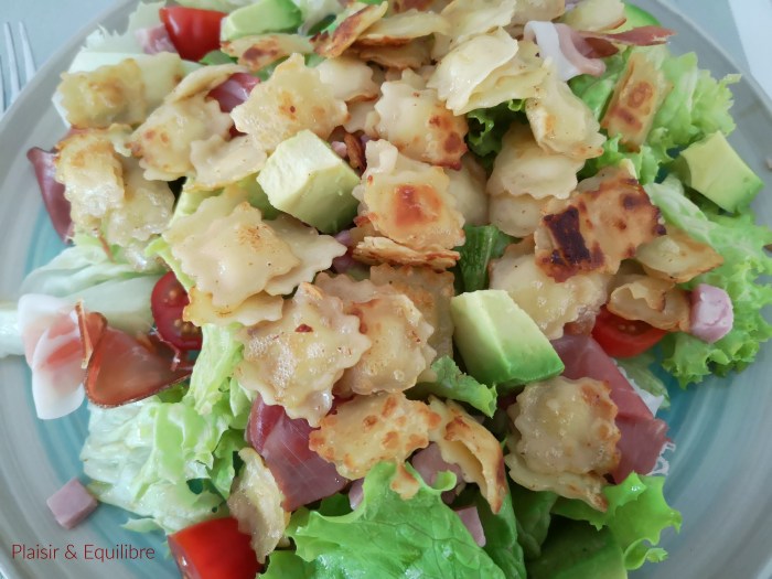 Salade tiède de ravioles